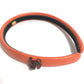 CHANEL Headband, CC Coco Mark, Hair Accessory, Leather Headband, Women's, Orange