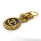 CHANEL Coco Coco Mark Vintage Charm 03A Key Ring, Brass, Women's, Gold and Black