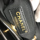 CHANEL AS3502 Coco Mark CC Matelasse Small Shopping Bag, Chain Bag, Shoulder Bag, Lambskin, Black, Women's