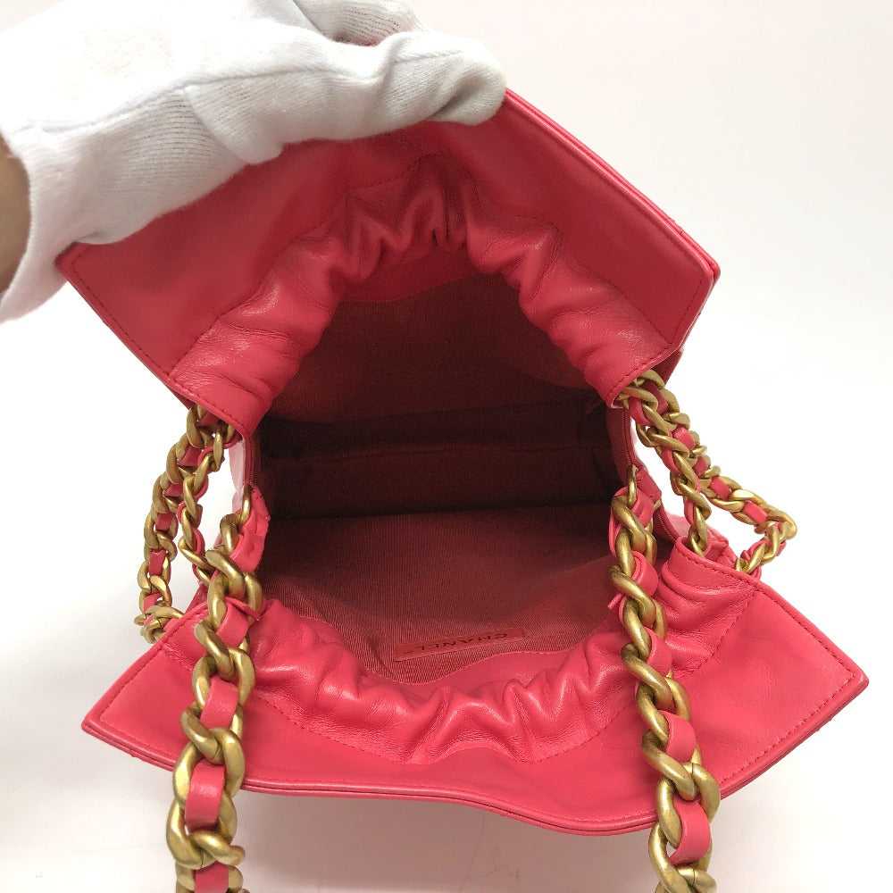 CHANEL ココマーク マトラッセ キルティング チェーンバッグ カバン トートバッグ ハンドバッグ ラムスキン レディース ピンク