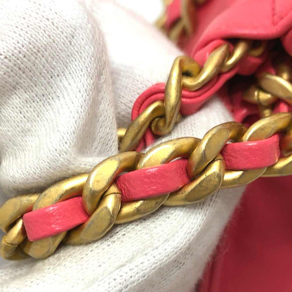CHANEL ココマーク マトラッセ キルティング チェーンバッグ カバン トートバッグ ハンドバッグ ラムスキン レディース ピンク