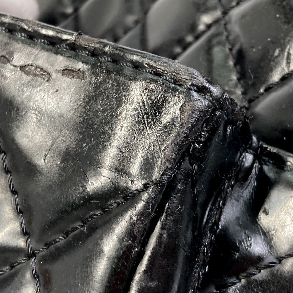 CHANEL Matelasse Chain Shoulder Bag, Tote Bag, Patent Leather, Women's, Black