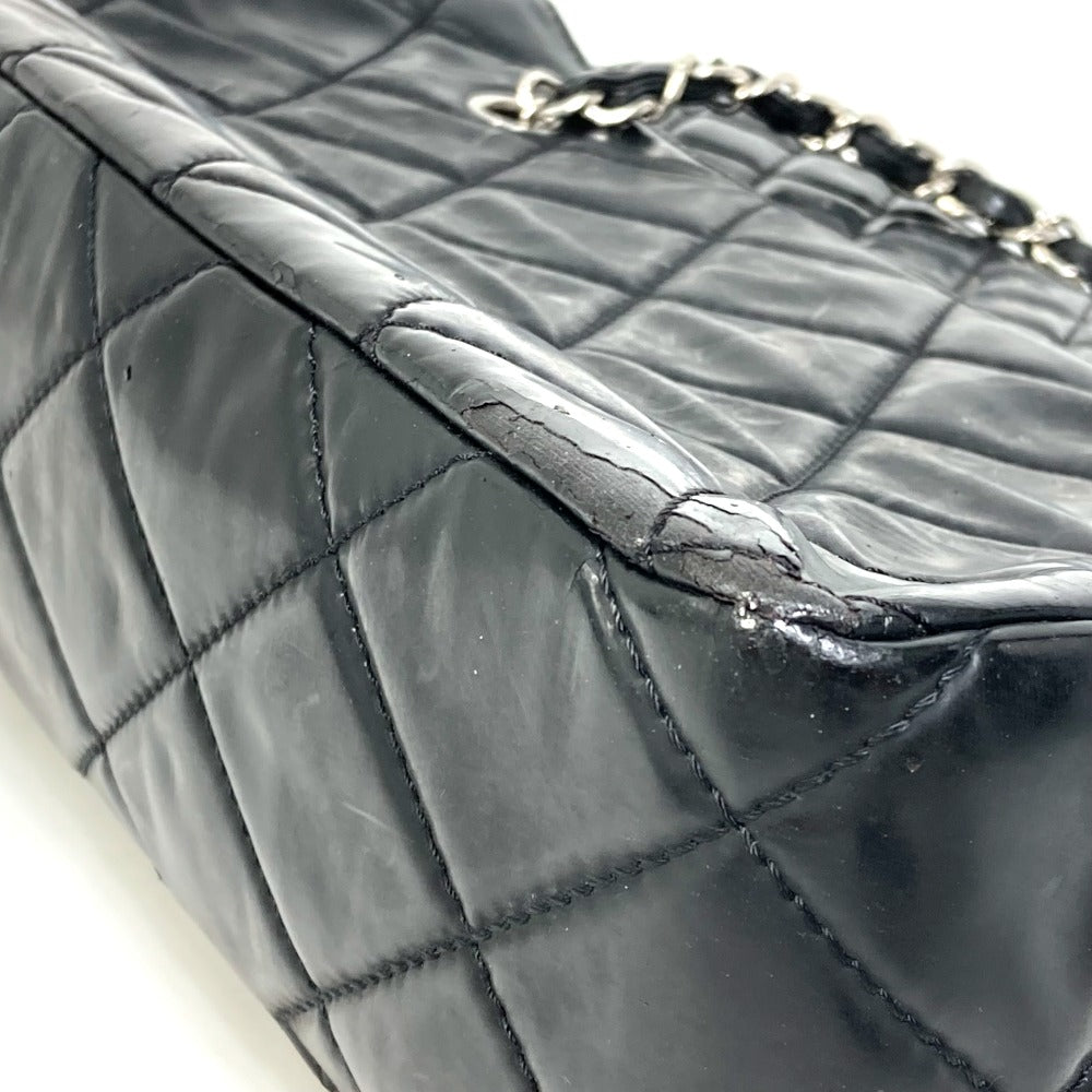 CHANEL Matelasse Chain Shoulder Bag, Tote Bag, Patent Leather, Women's, Black