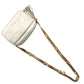 CHANEL Matelasse CC Mark Fringe Pochette Chain Crossbody Bag Shoulder Bag Lambskin Leather White Used