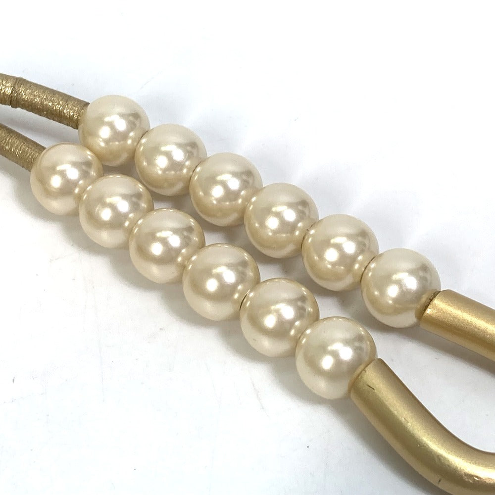 CHANEL 01C フェイクパール ズボン用ベルト ベルト レザー レディース ゴールド