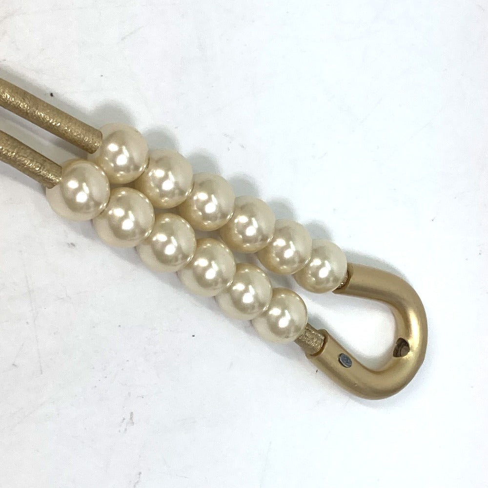 CHANEL 01C フェイクパール ズボン用ベルト ベルト レザー レディース ゴールド
