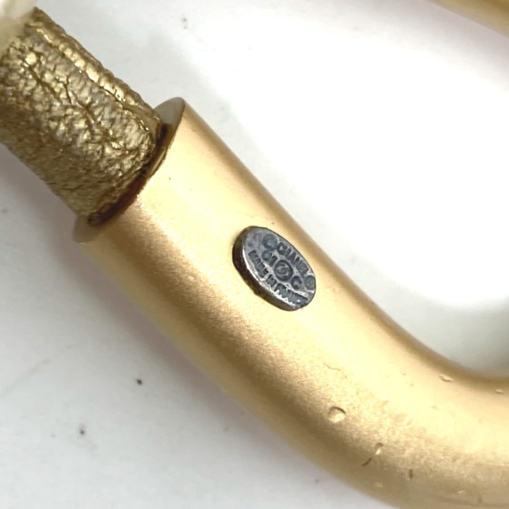 CHANEL 01C フェイクパール ズボン用ベルト ベルト レザー レディース ゴールド