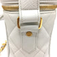 CHANEL CC ココマーク マトラッセ バニティ ショルダーバッグ ラムスキン レディース ホワイト
