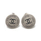 CHANEL 00C CC Mark 2000 CROISIERE Vintage accessory clip-on Earrings Metal Silver Used