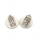 CHANEL 00C CC Mark 2000 CROISIERE Vintage accessory clip-on Earrings Metal Silver Used
