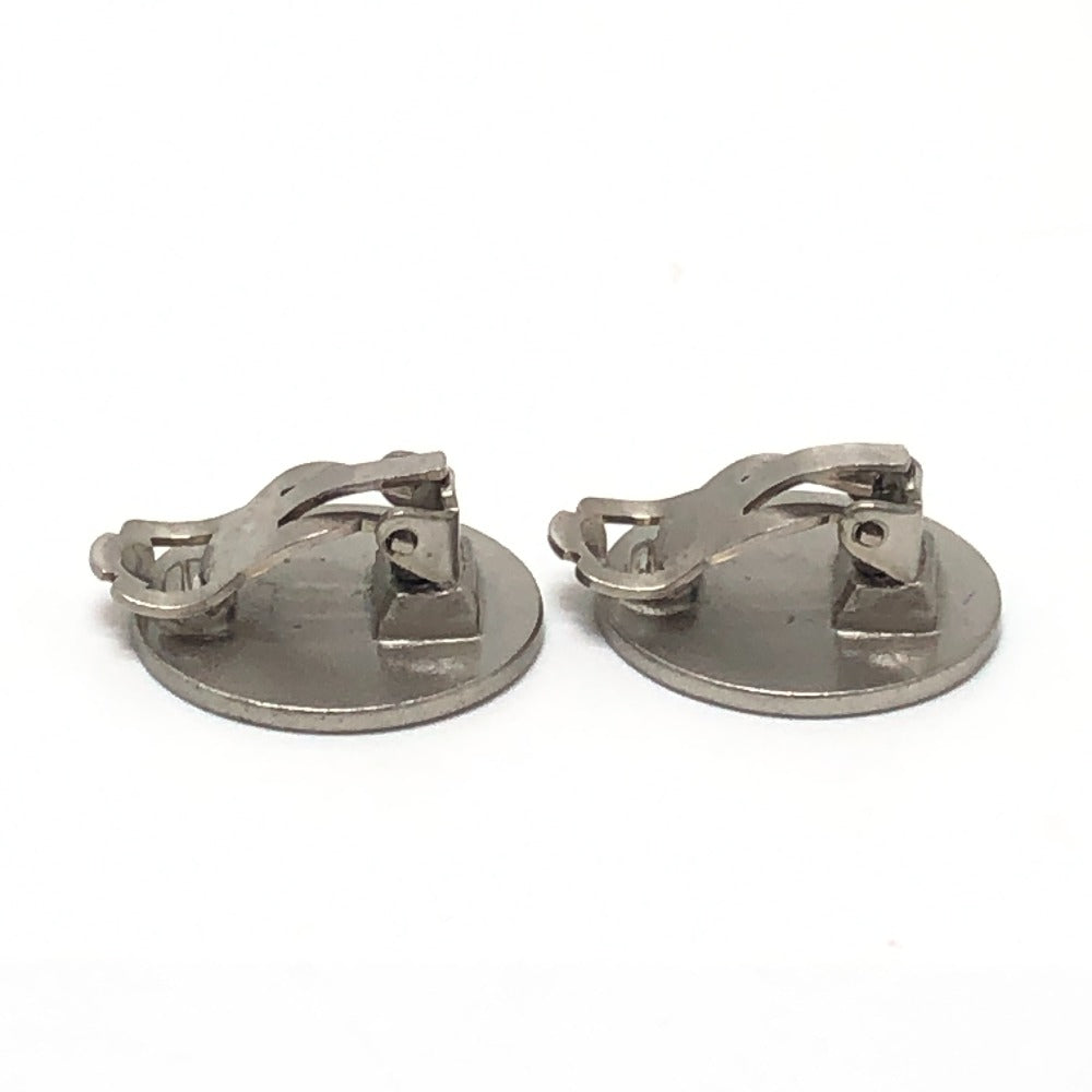 CHANEL 00C CC Mark 2000 CROISIERE Vintage accessory clip-on Earrings Metal Silver Used