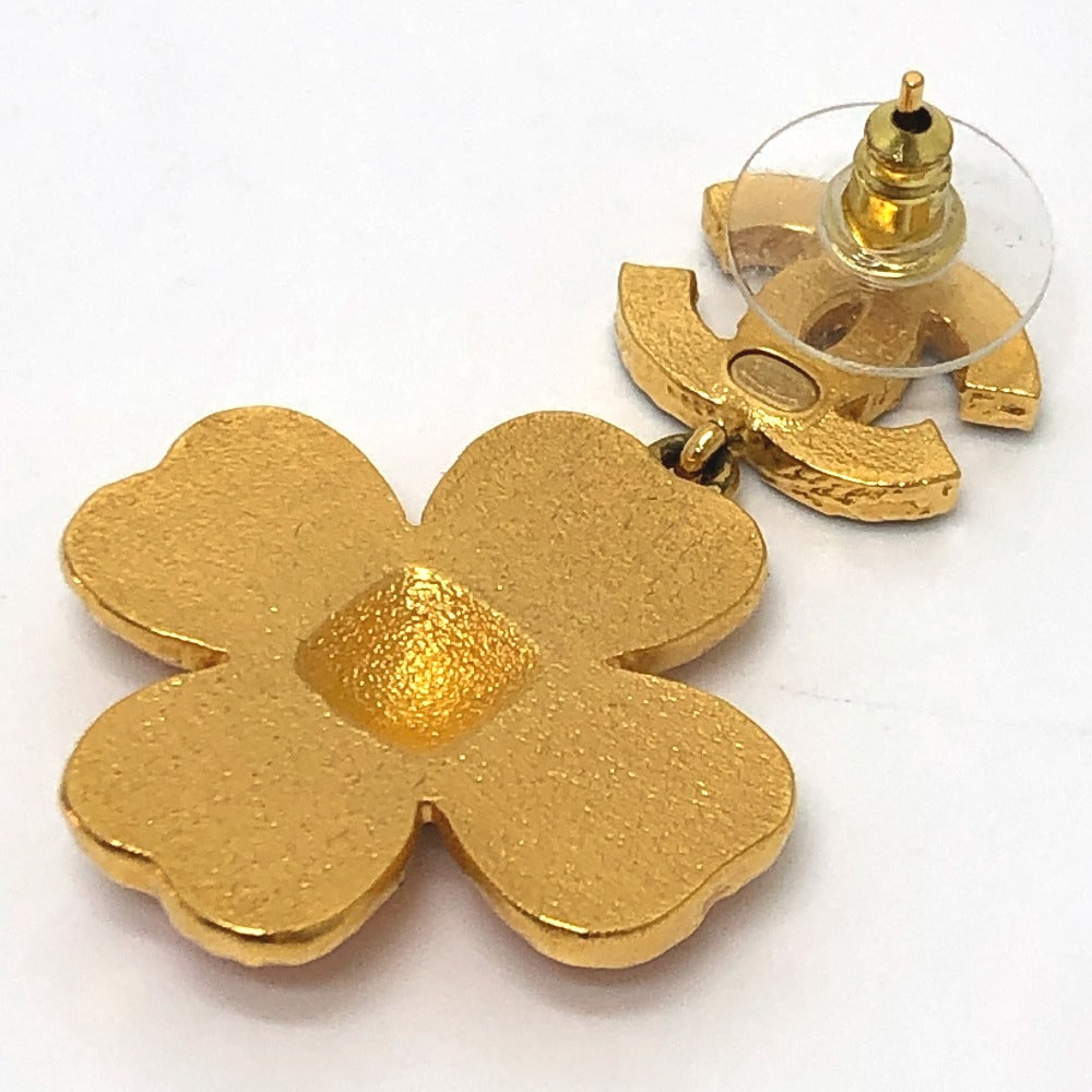 CHANEL L23 ココマーク フラワー ジュエリー アクセサリー 耳飾り ピアス メタル レディース ピンク×ブラック ゴールド