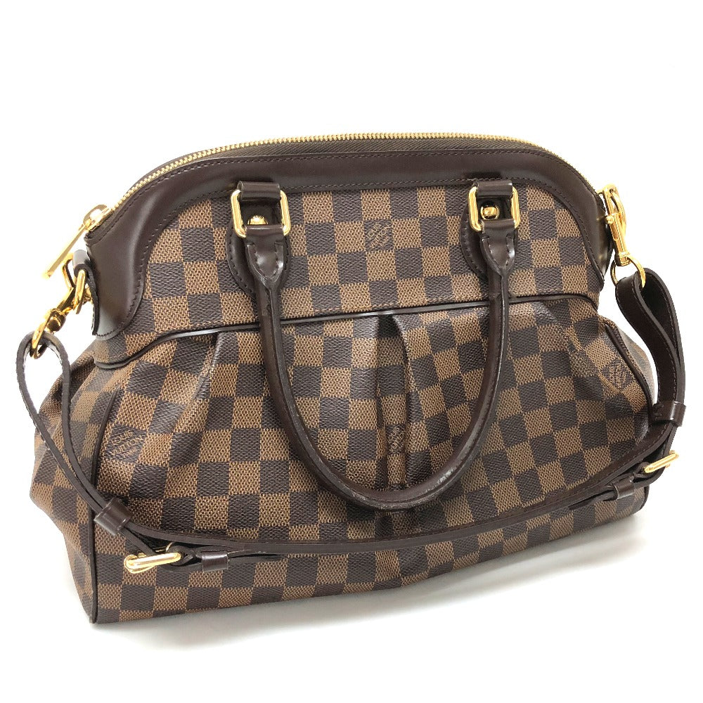 LOUIS VUITTON N51997 Damier Trevi PM Handbag, Unisex, Damier Canvas, Ebene Brown