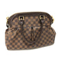 LOUIS VUITTON N51997 Damier Trevi PM Handbag, Unisex, Damier Canvas, Ebene Brown