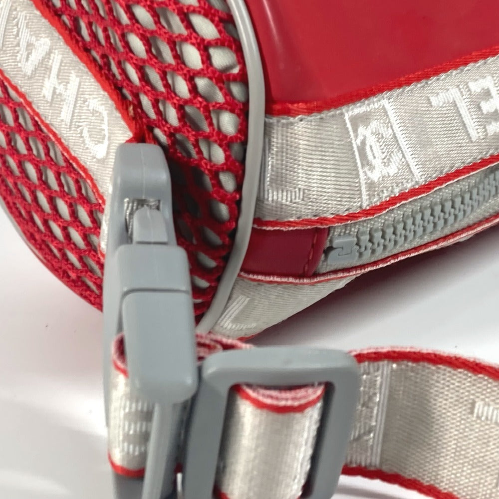 CHANEL スポーツ バイカラー ロゴ 筒形 肩掛け  ハンドバッグ ラバー レディース レッド - brandshop-reference