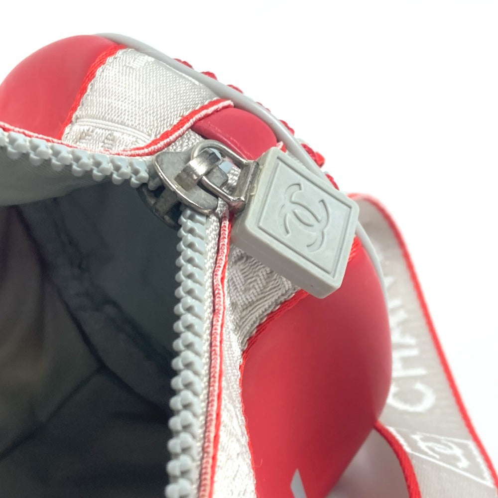 CHANEL スポーツ バイカラー ロゴ 筒形 肩掛け  ハンドバッグ ラバー レディース レッド - brandshop-reference