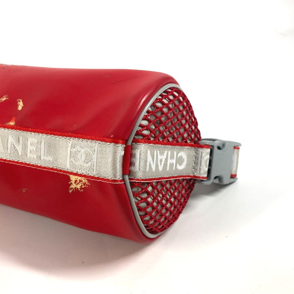 CHANEL スポーツ バイカラー ロゴ 筒形 肩掛け  ハンドバッグ ラバー レディース レッド - brandshop-reference