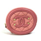 CHANEL Wallet, Round Coin Purse, Filigree CC Coco Mark, Caviar Leather, Pink, Women's