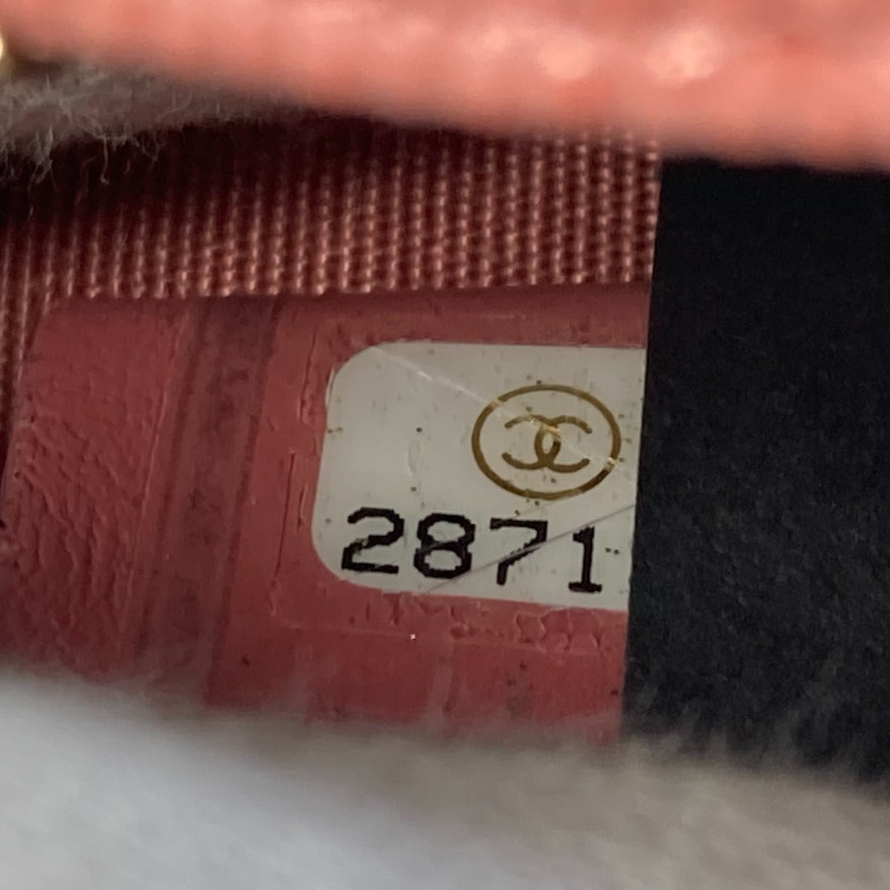 CHANEL Wallet, Round Coin Purse, Filigree CC Coco Mark, Caviar Leather, Pink, Women's