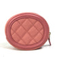 CHANEL Wallet, Round Coin Purse, Filigree CC Coco Mark, Caviar Leather, Pink, Women's