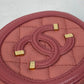 CHANEL Wallet, Round Coin Purse, Filigree CC Coco Mark, Caviar Leather, Pink, Women's