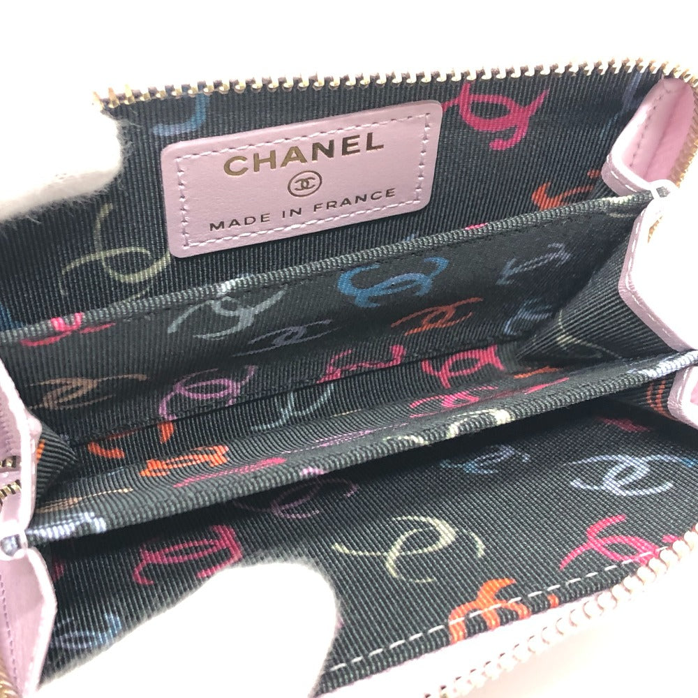 CHANEL AP0216 ココマーク マトラッセ クラシック ジップ コインパース コインケース 小銭入れ 財布 ウォレット コインケース キャビアスキン レディース