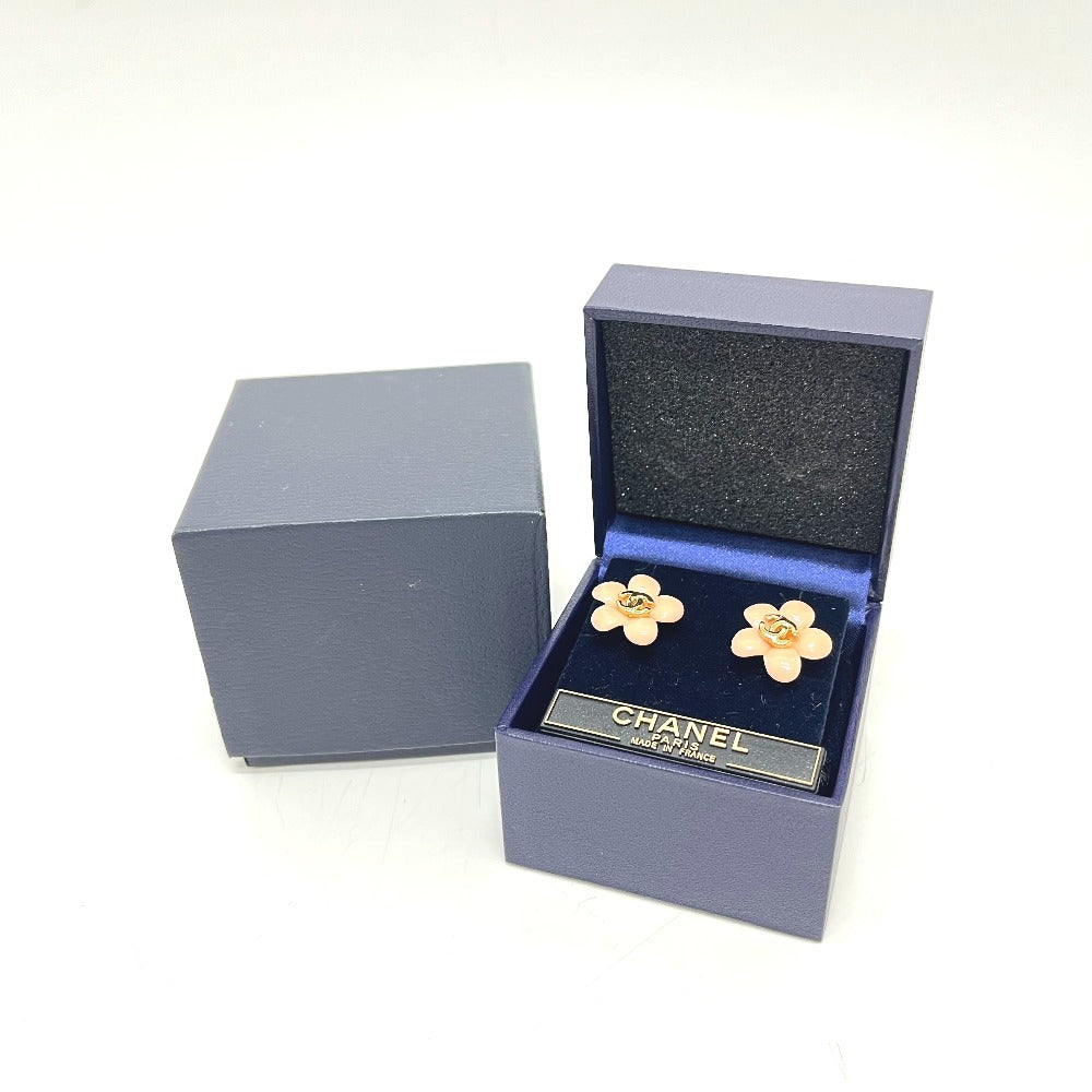 CHANEL A27958 05P フラワー ココマーク カメリア アクセサリー ピアス プラスチック レディース ピンク