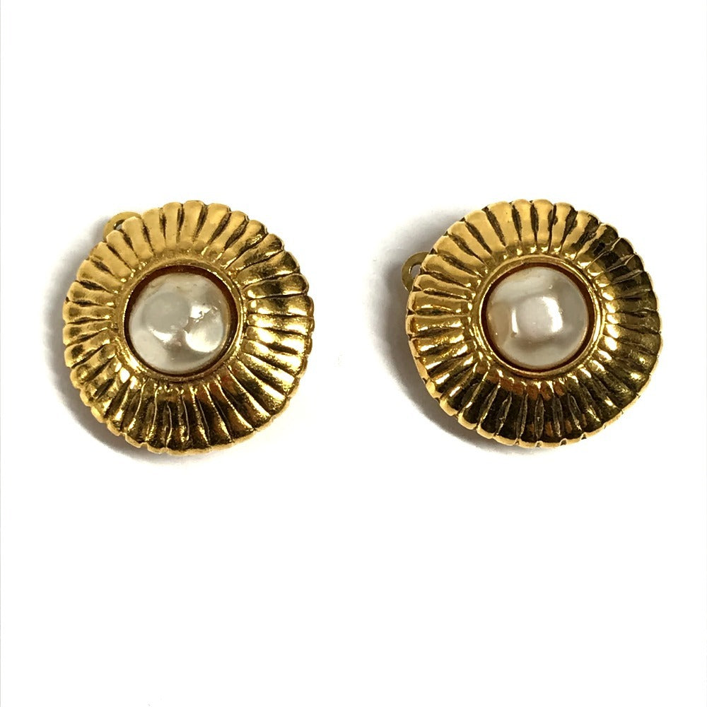 CHANEL ヴィンテージ フェイクパール アクセサリー ジュエリー イヤリング メタル レディース ゴールド