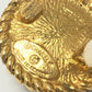 CHANEL vintage CC CC Mark logo Chain & Faux Pearl Clip-on Earrings Metal Gold Used