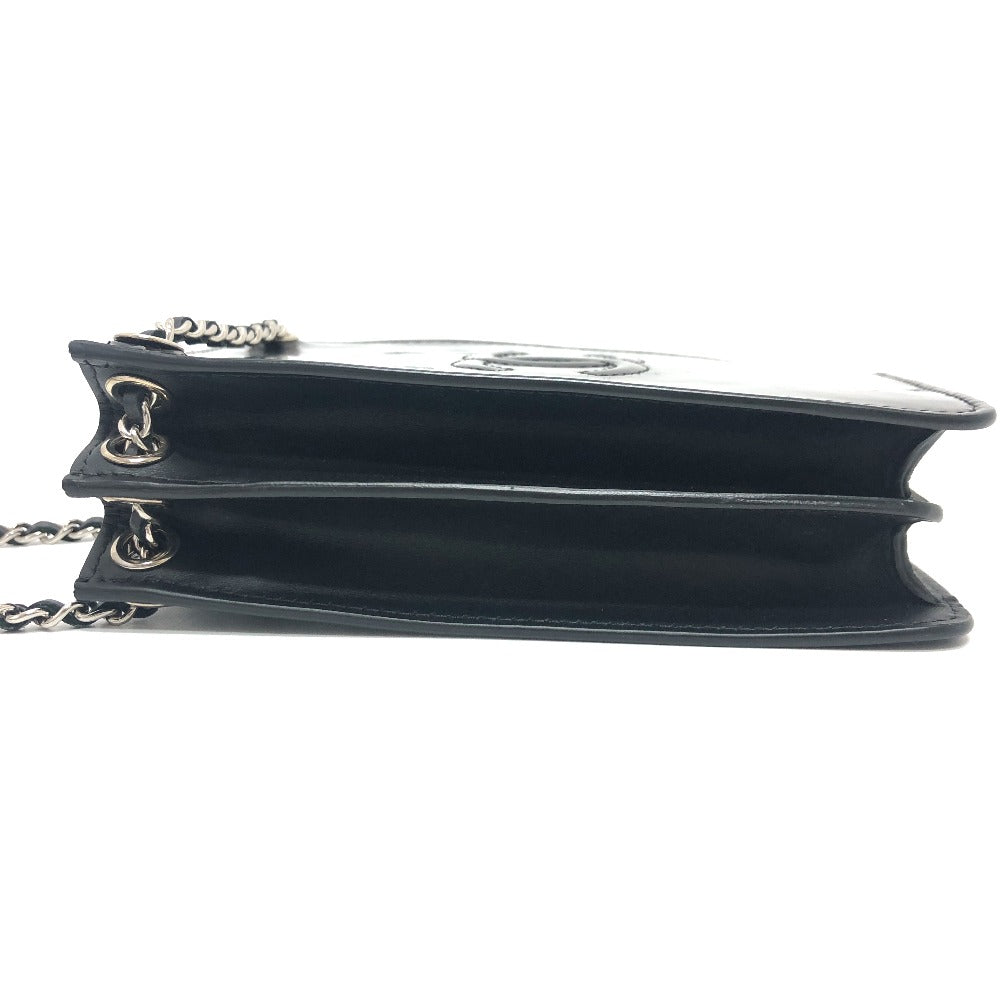 CHANEL ココマーク ポーチ チェーン ショルダーバッグ エナメル レディース ブラック - brandshop-reference