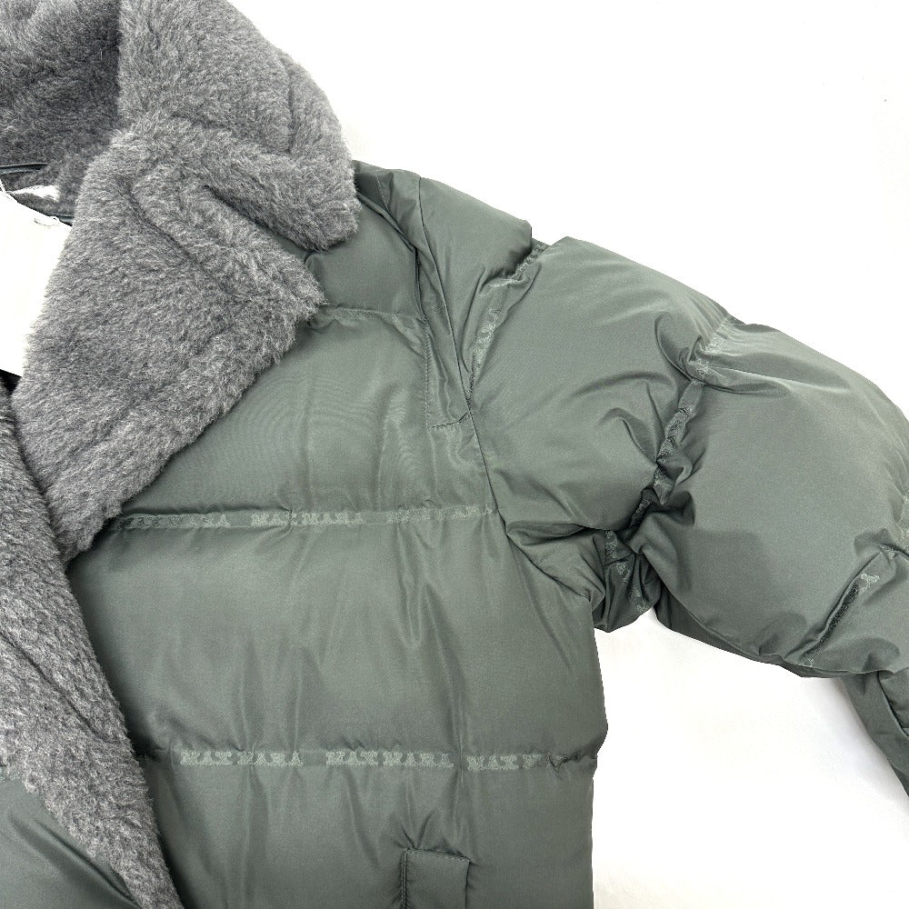 MAX MARA 149603266 アパレル アウター ロングコート FRISIA テディ ロング QRコード付 ファー ダウン ダウンコート ポリエステル レディース ダークグレー グレー