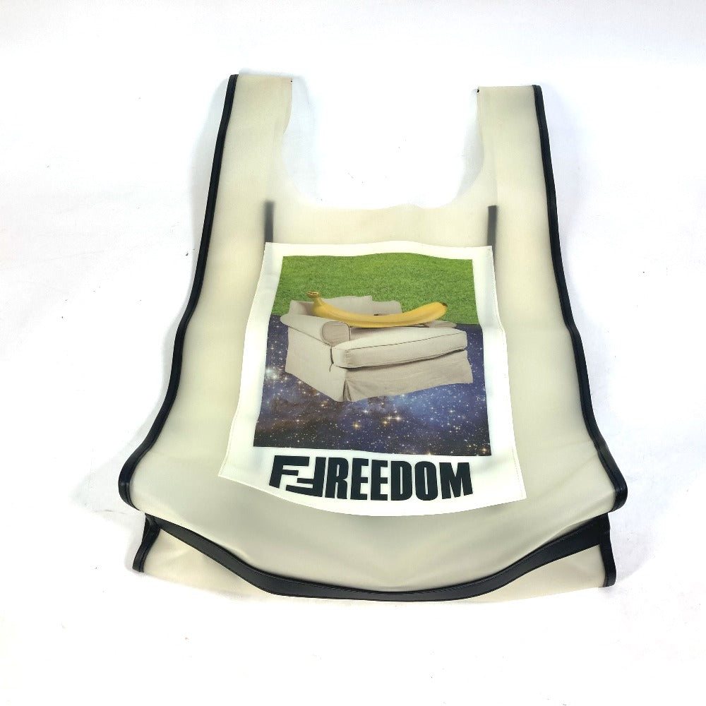 FENDI 7VA442 Banana Fruit FREEDOM Logo Eco Bag, Handbag, Vinyl, Women's, Clear