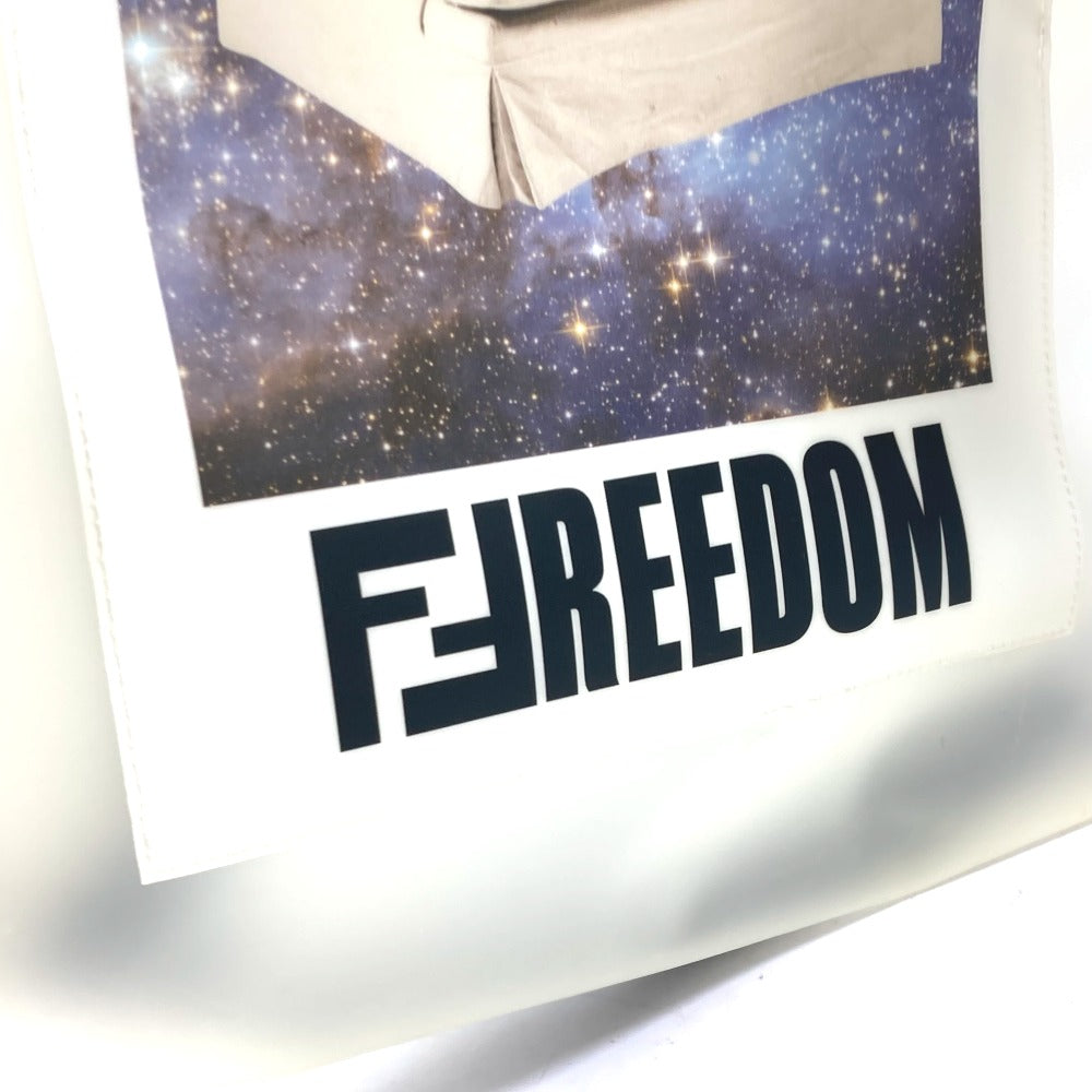 FENDI 7VA442 Banana Fruit FREEDOM Logo Eco Bag, Handbag, Vinyl, Women's, Clear