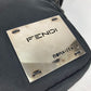 FENDI Crossbody Bag with Logo and Metal Plate, Pochette, Sacoche, Shoulder Bag, Nylon, Men's, Black