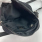 FENDI Crossbody Bag with Logo and Metal Plate, Pochette, Sacoche, Shoulder Bag, Nylon, Men's, Black
