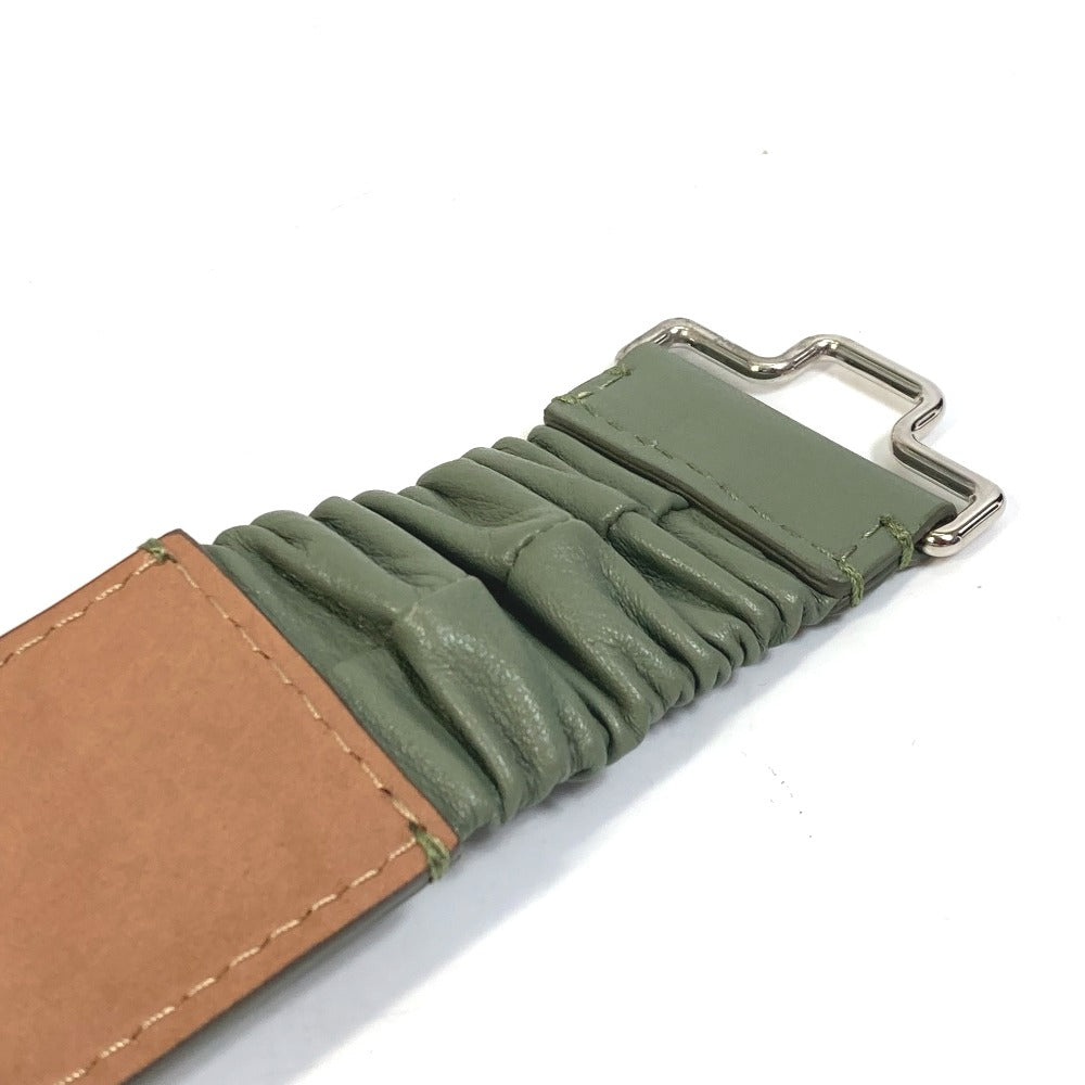 FENDI Studded Waist Belt, Leather Pants Belt, Women's, Khaki
