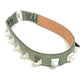 FENDI Studded Waist Belt, Leather Pants Belt, Women's, Khaki