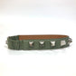 FENDI Studded Waist Belt, Leather Pants Belt, Women's, Khaki