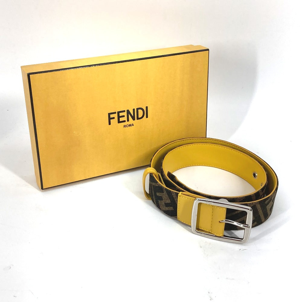 FENDI ズッカ ベルト キャンバス/レザー ユニセックス