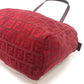 FENDI Zucca Pattern Mini Bag Handbag Logo Vintage Canvas Women's Red