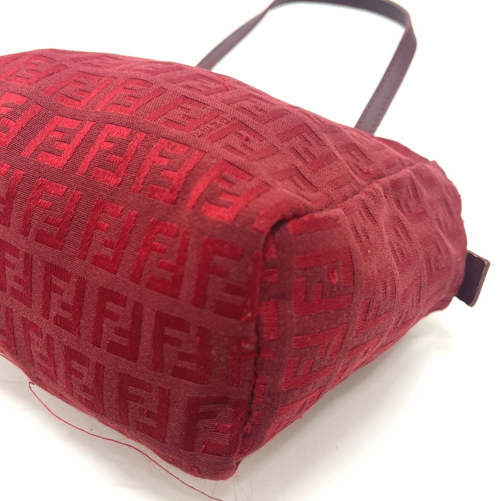 FENDI Zucca Pattern Mini Bag Handbag Logo Vintage Canvas Women's Red