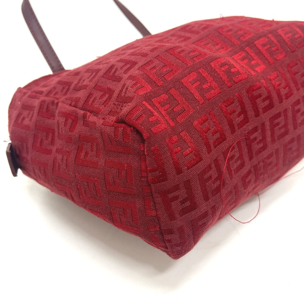 FENDI Zucca Pattern Mini Bag Handbag Logo Vintage Canvas Women's Red