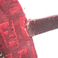 FENDI Zucca Pattern Mini Bag Handbag Logo Vintage Canvas Women's Red