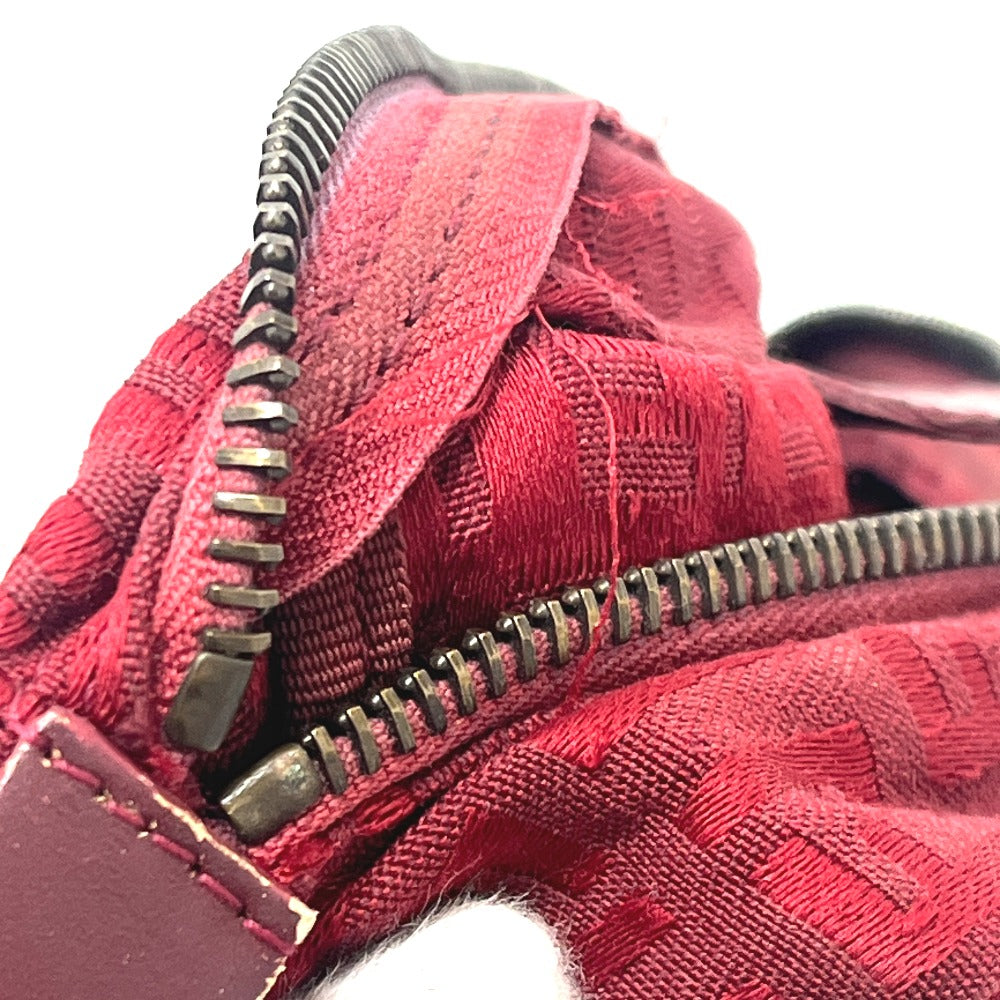 FENDI Zucca Pattern Mini Bag Handbag Logo Vintage Canvas Women's Red