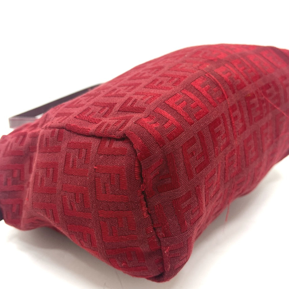 FENDI Zucca Pattern Mini Bag Handbag Logo Vintage Canvas Women's Red