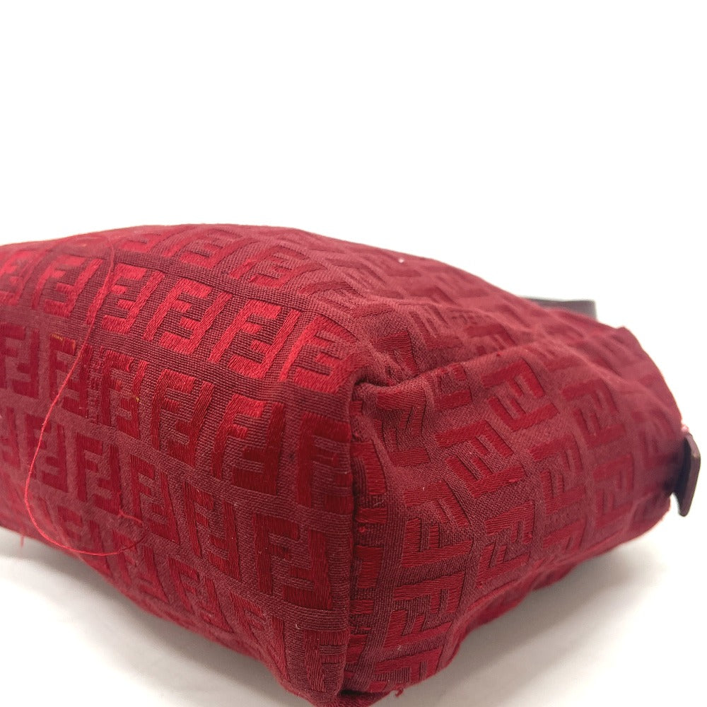FENDI Zucca Pattern Mini Bag Handbag Logo Vintage Canvas Women's Red