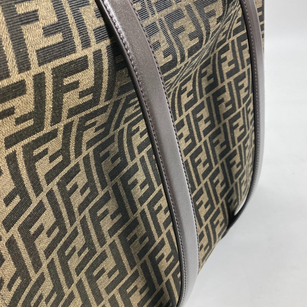 FENDI 7VA390 Zucca Crossbody Shopping Bag, 2-Way Shoulder Bag, Handbag, Tote Bag, Canvas/Leather, Men's, Brown