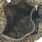 FENDI Zucca Pattern Bag Logo Metal Handbag All Over Pattern Shoulder Tote Bag Canvas/Leather Women's Brown