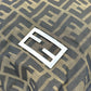 FENDI Zucca Pattern Bag Logo Metal Handbag All Over Pattern Shoulder Tote Bag Canvas/Leather Women's Brown