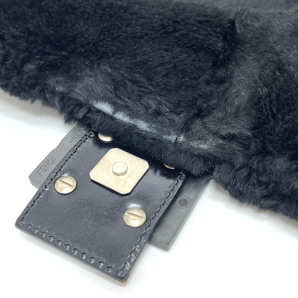 FENDI マンマバケット カバン バッグ 肩掛け ハンドバッグ ファー レディース ブラック - brandshop-reference